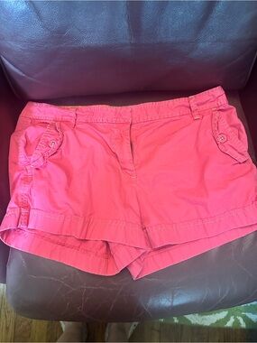 J. Crew Coral Pink Cargo Pocket Cotton Shorts